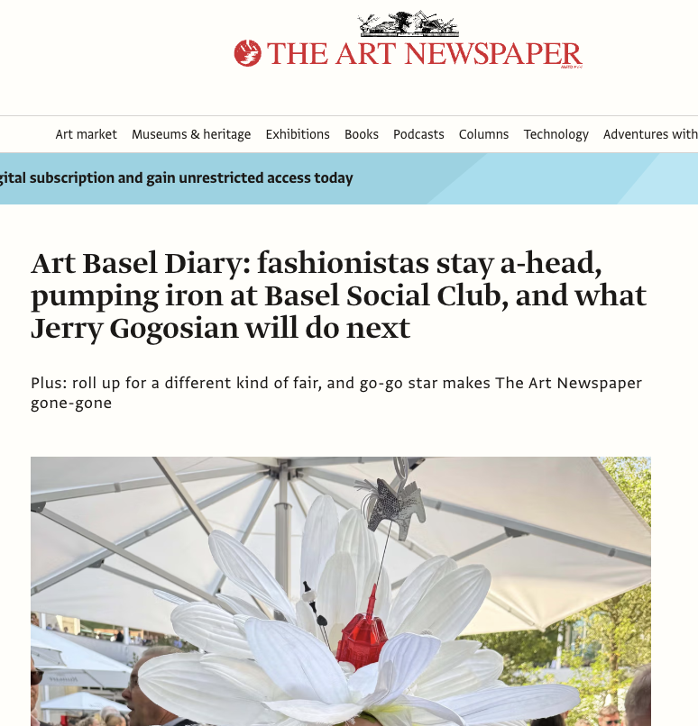 The Art Newspaper Article Screenshot