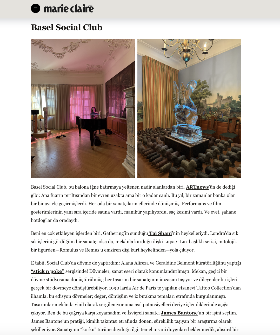 Marie Claire Turkey Article Screenshot